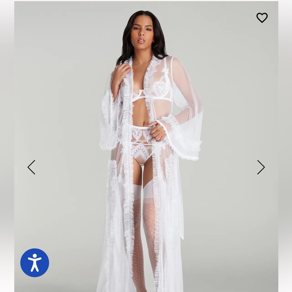 Agent Provocateur Sheer White Lace Robe